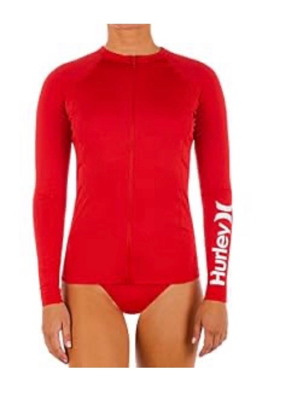 Hurley Women’s Long Sleeve Red Rash Guard